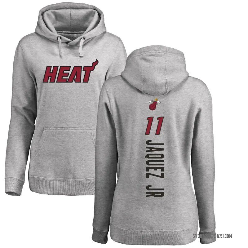 Jaime Jaquez Jr. Women's Miami Heat Branded Ash Backer Pullover Hoodie