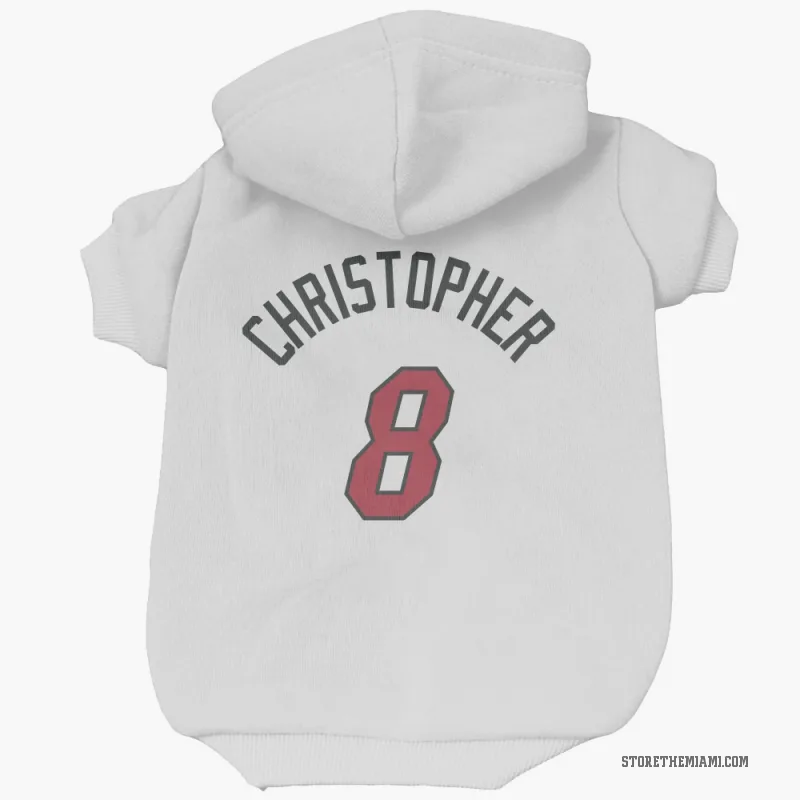 Josh Christopher  White Miami Heat  Cat & Dog Pet Hoodie
