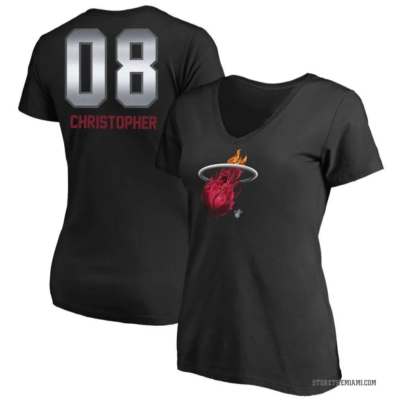 Josh Christopher Women's Black Miami Heat Midnight Mascot T-Shirt