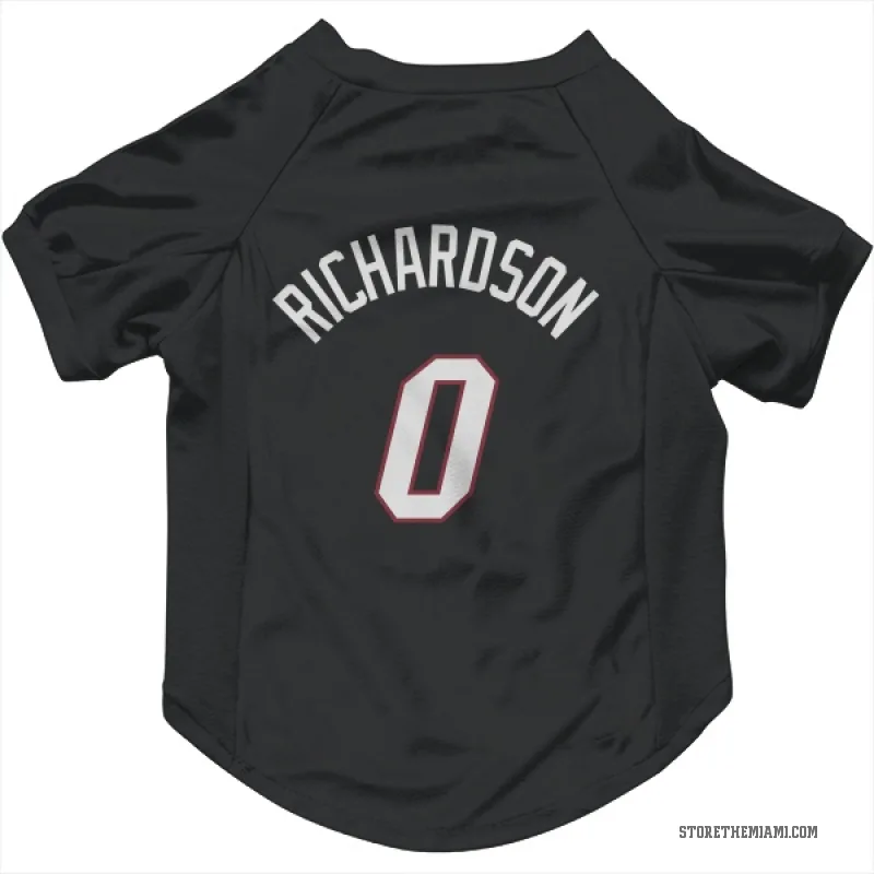 Josh Richardson  Black Miami Heat  Cat & Dog Pet Jersey