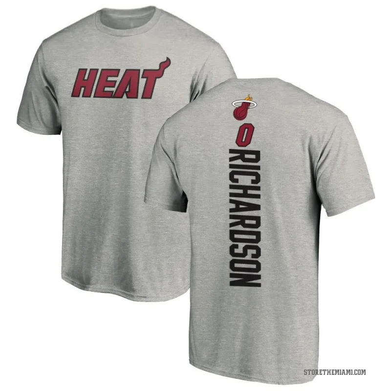 Josh Richardson Men's Miami Heat Ash Backer T-Shirt