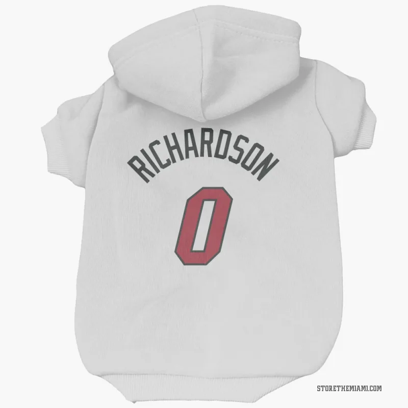 Josh Richardson  White Miami Heat  Cat & Dog Pet Hoodie