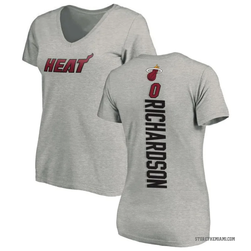 Josh Richardson Women's Miami Heat Ash Backer T-Shirt