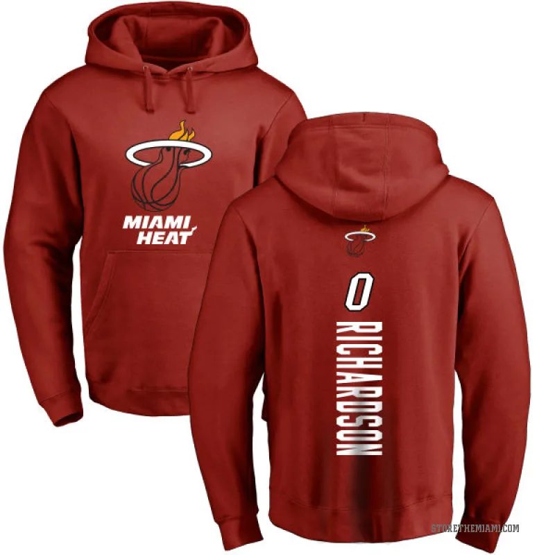 Josh Richardson Youth Miami Heat Branded Cardinal Backer Pullover Hoodie