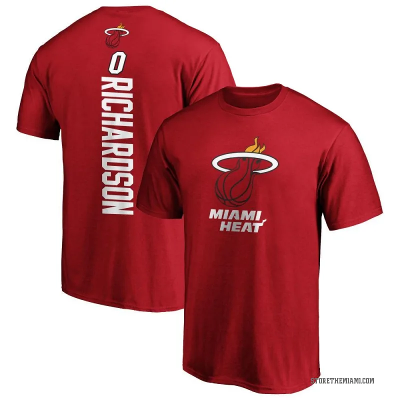 Josh Richardson Youth Miami Heat Cardinal Backer T-Shirt