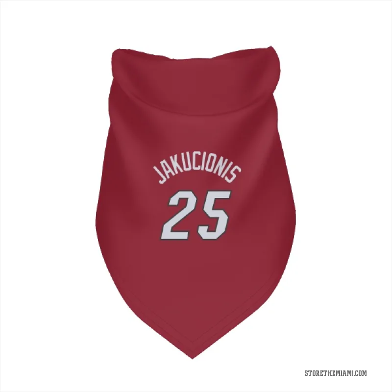 Kasparas Jakucionis  Red Miami Heat  Cat & Dog Pet Bandana