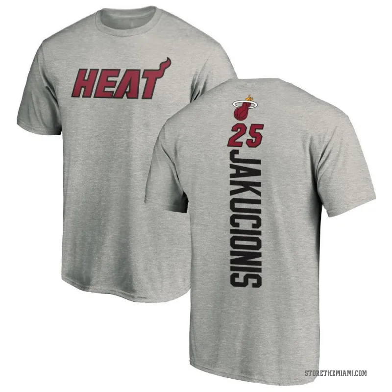 Kasparas Jakucionis Youth Miami Heat Ash Backer T-Shirt