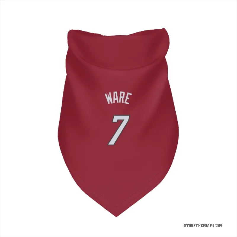 Kel'el Ware  Red Miami Heat  Cat & Dog Pet Bandana