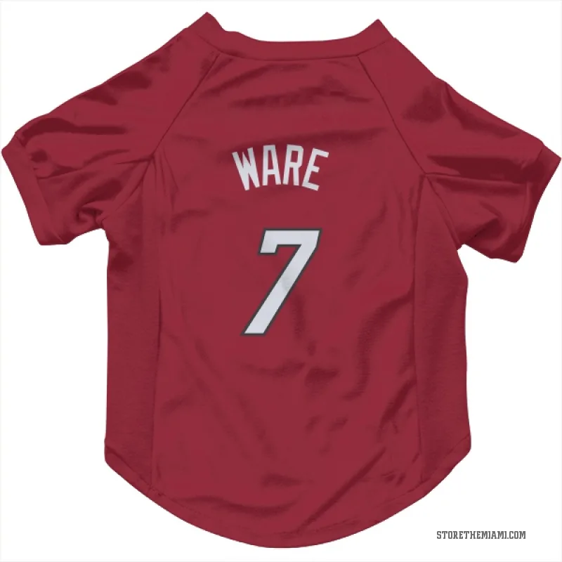 Kel'el Ware  Red Miami Heat  Cat & Dog Pet Jersey