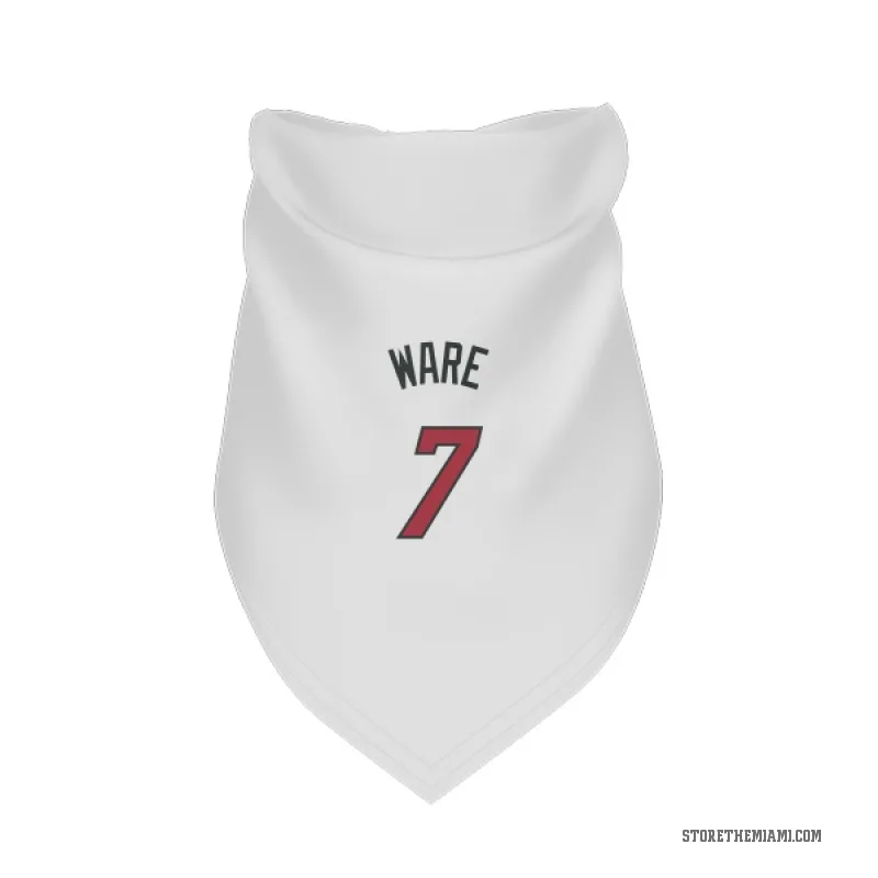 Kel'el Ware  White Miami Heat  Cat & Dog Pet Bandana