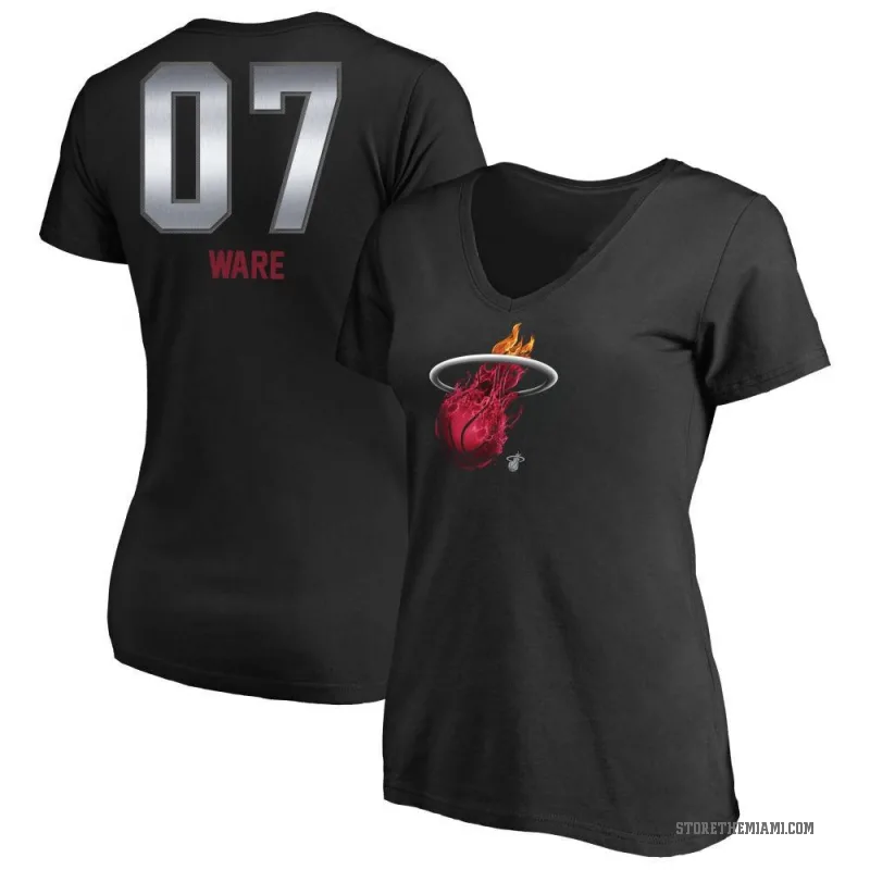 Kel'el Ware Women's Black Miami Heat Midnight Mascot T-Shirt