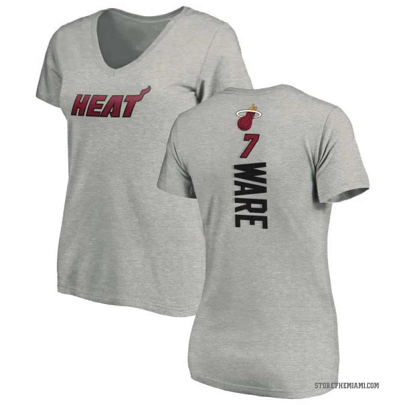 Kel'el Ware Women's Miami Heat Ash Backer T-Shirt