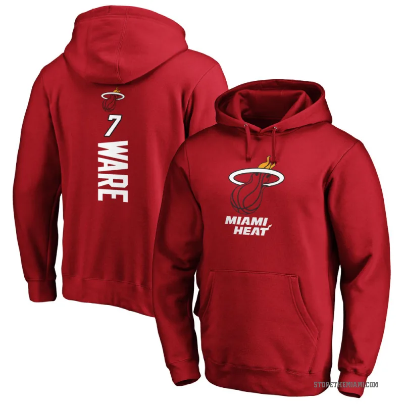 Kel'el Ware Youth Miami Heat Branded Cardinal Backer Pullover Hoodie