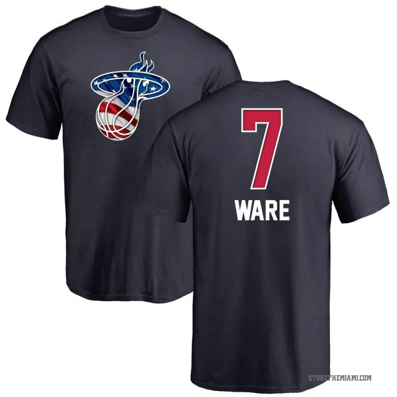 Kel'el Ware Youth Navy Miami Heat Name and Number Banner Wave T-Shirt