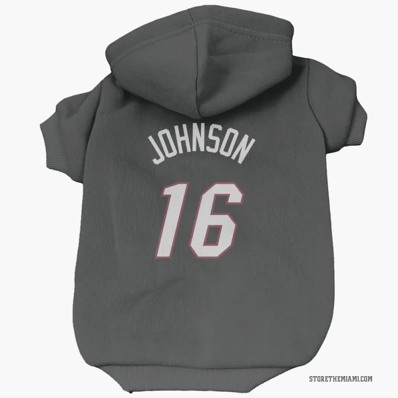 Keshad Johnson  Black Miami Heat  Cat & Dog Pet Hoodie