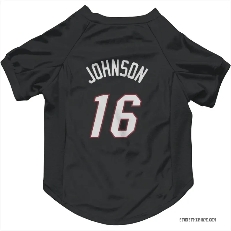 Keshad Johnson  Black Miami Heat  Cat & Dog Pet Jersey