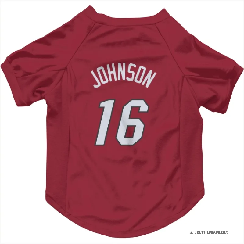 Keshad Johnson  Red Miami Heat  Cat & Dog Pet Jersey