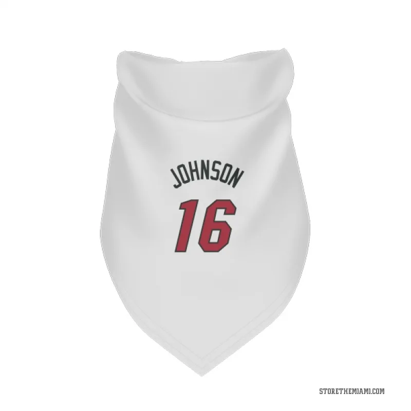 Keshad Johnson  White Miami Heat  Cat & Dog Pet Bandana