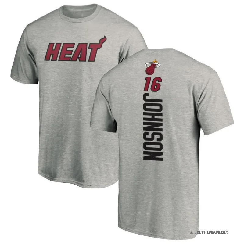 Keshad Johnson Youth Miami Heat Ash Backer T-Shirt