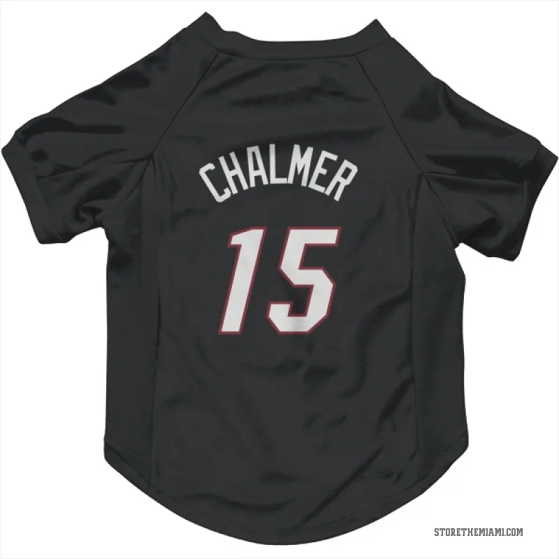 Mario Chalmer  Black Miami Heat  Cat & Dog Pet Jersey