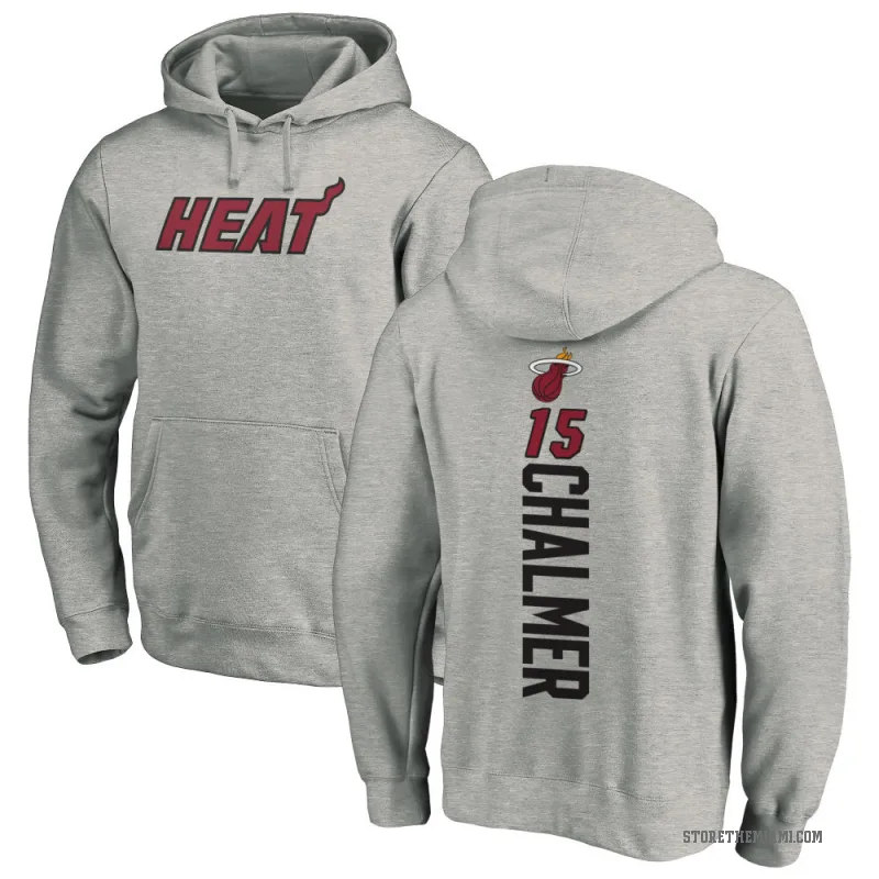 Mario Chalmer Men's Miami Heat Branded Ash Backer Pullover Hoodie