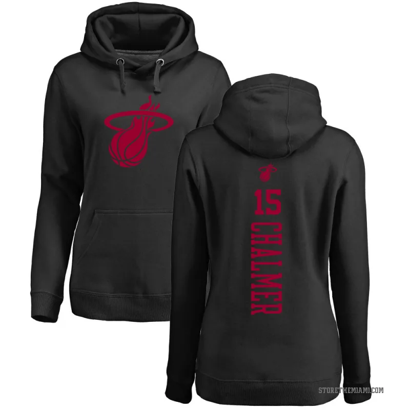 Mario Chalmer Women's Black Miami Heat Branded One Color Backer Pullover Hoodie