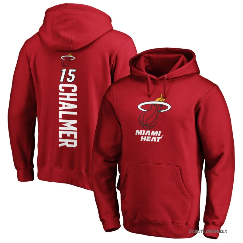 Mario Chalmer Youth Miami Heat Branded Cardinal Backer Pullover Hoodie