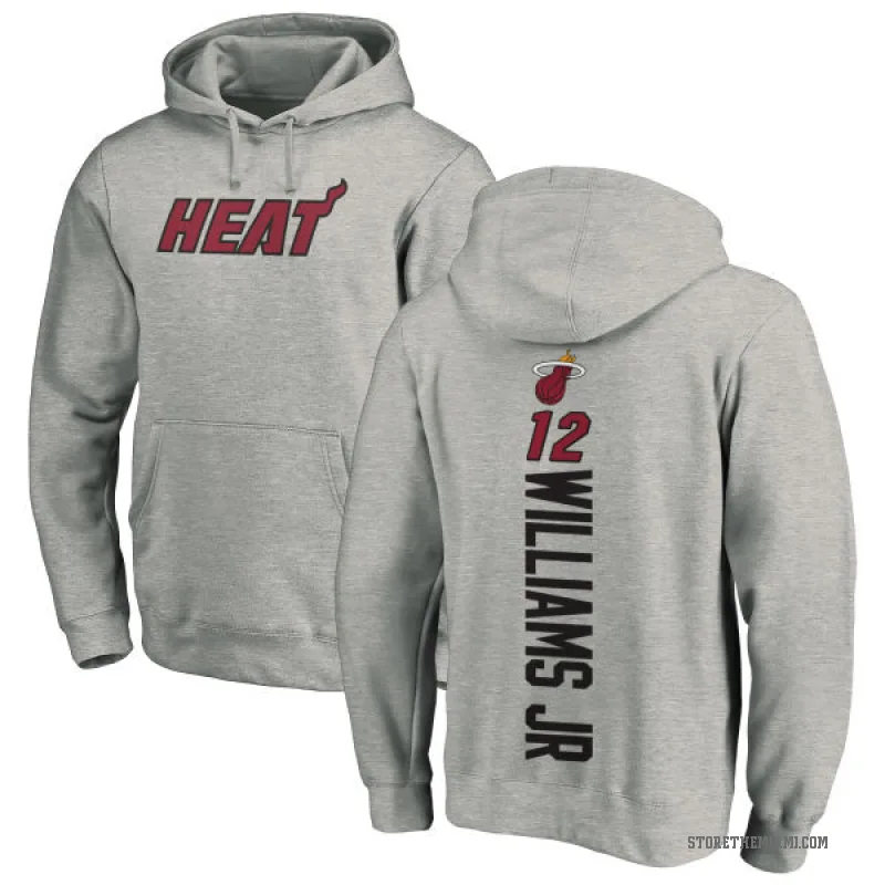 Matt Williams Jr. Youth Miami Heat Branded Ash Backer Pullover Hoodie