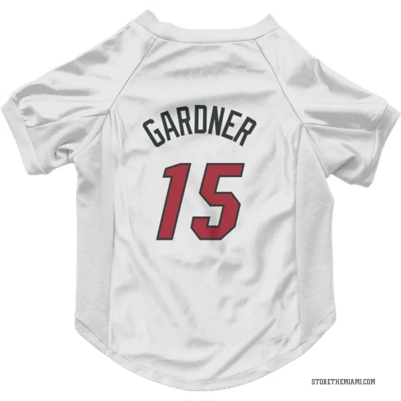 Myron Gardner  White Miami Heat  Cat & Dog Pet Jersey