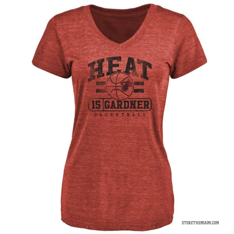 Myron Gardner Women's Miami Heat Cardinal Baseline T-Shirt