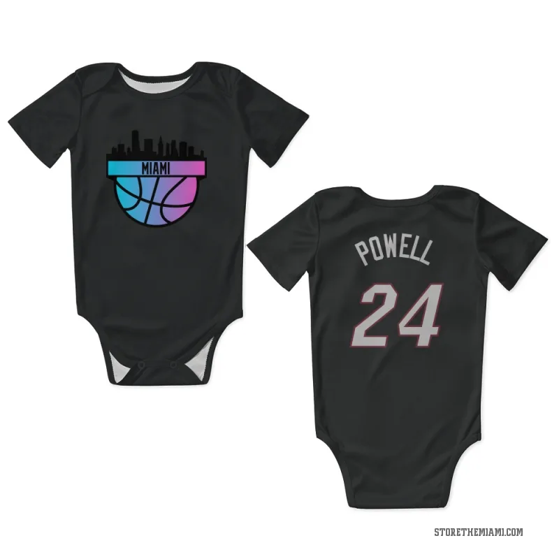 Norman Powell  Black Miami Heat  Newborn & Infant Bodysuit