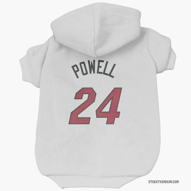 Norman Powell  White Miami Heat  Cat & Dog Pet Hoodie