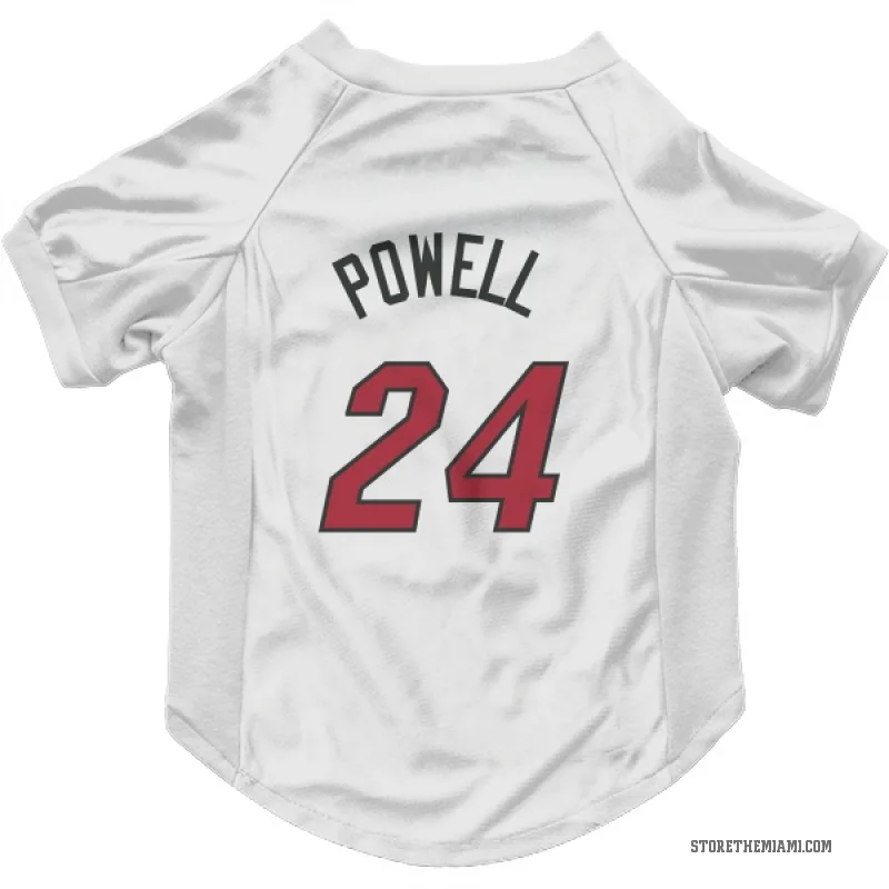 Norman Powell  White Miami Heat  Cat & Dog Pet Jersey
