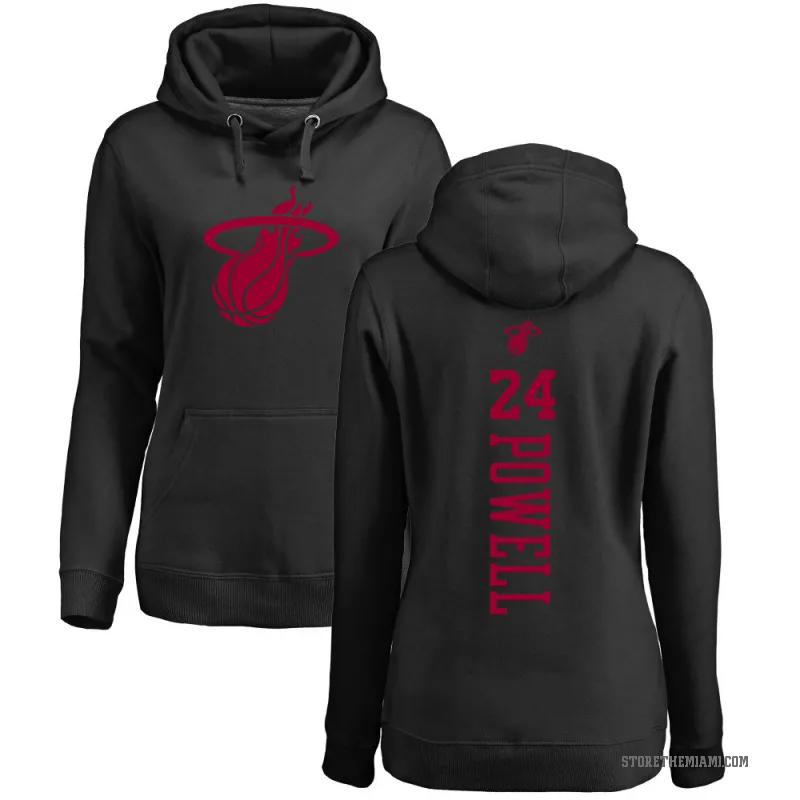 Norman Powell Women's Black Miami Heat Branded One Color Backer Pullover Hoodie
