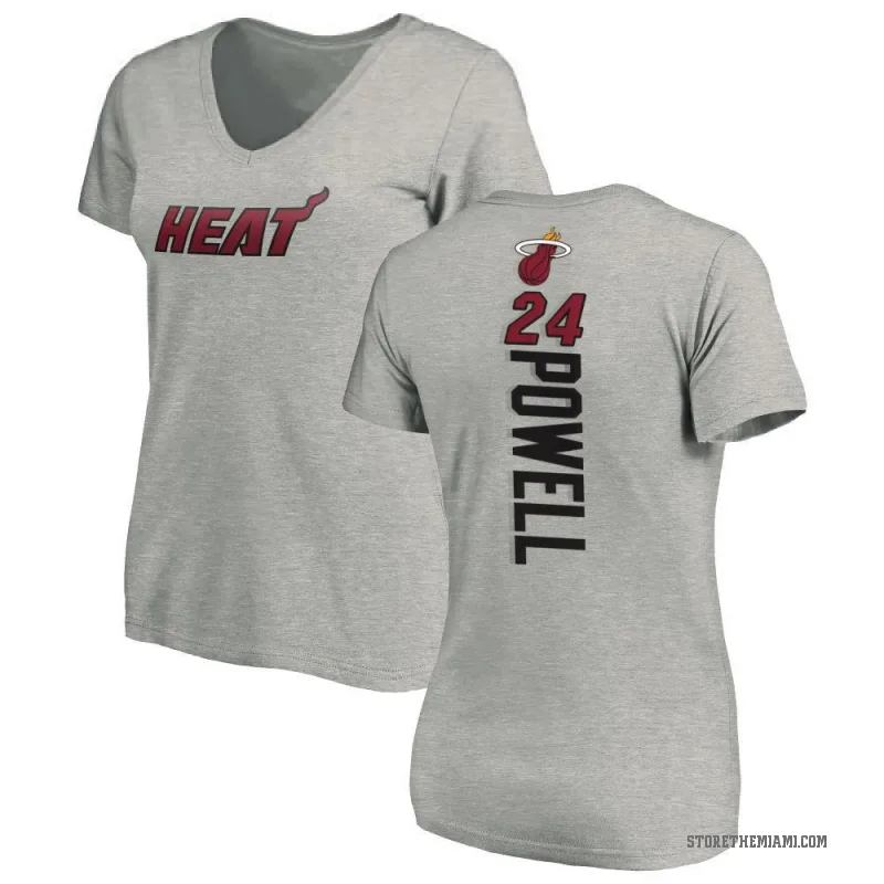 Norman Powell Women's Miami Heat Ash Backer T-Shirt