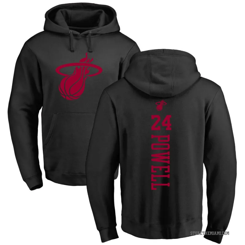 Norman Powell Youth Black Miami Heat Branded One Color Backer Pullover Hoodie