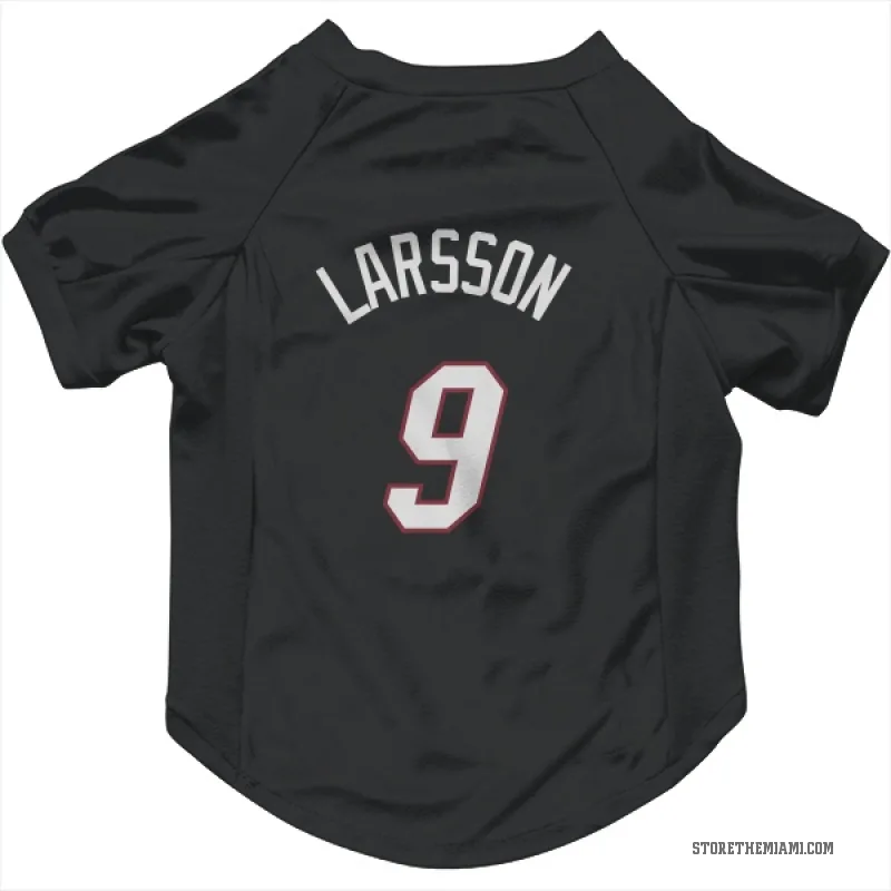 Pelle Larsson  Black Miami Heat  Cat & Dog Pet Jersey
