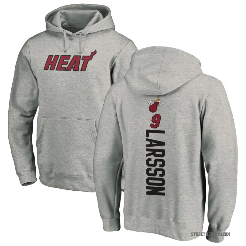 Pelle Larsson Men's Miami Heat Branded Ash Backer Pullover Hoodie