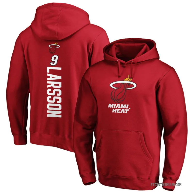 Pelle Larsson Men's Miami Heat Branded Cardinal Backer Pullover Hoodie
