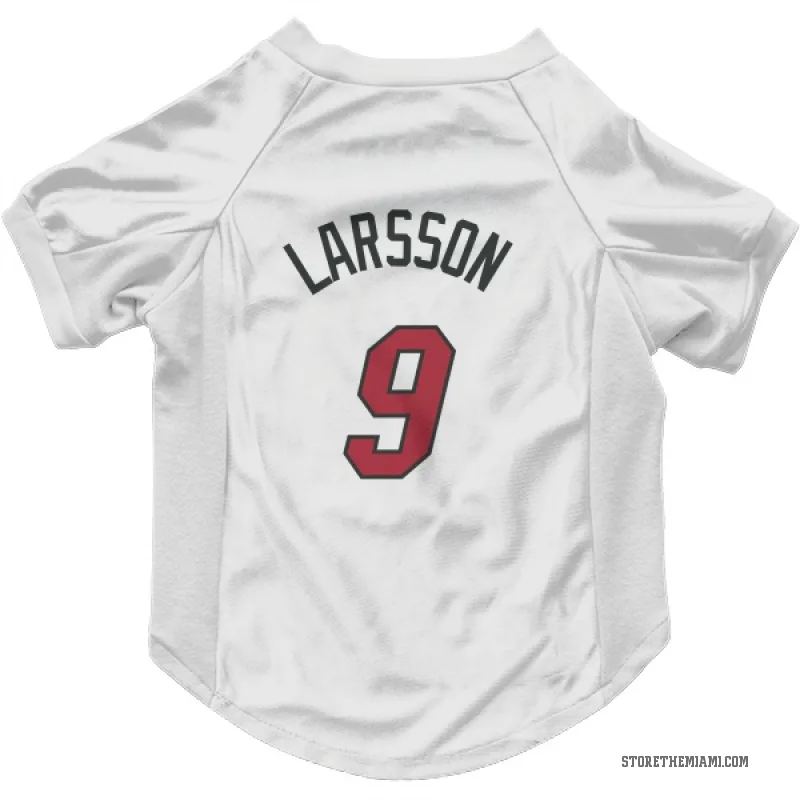 Pelle Larsson  White Miami Heat  Cat & Dog Pet Jersey