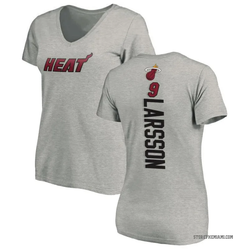 Pelle Larsson Women's Miami Heat Ash Backer T-Shirt