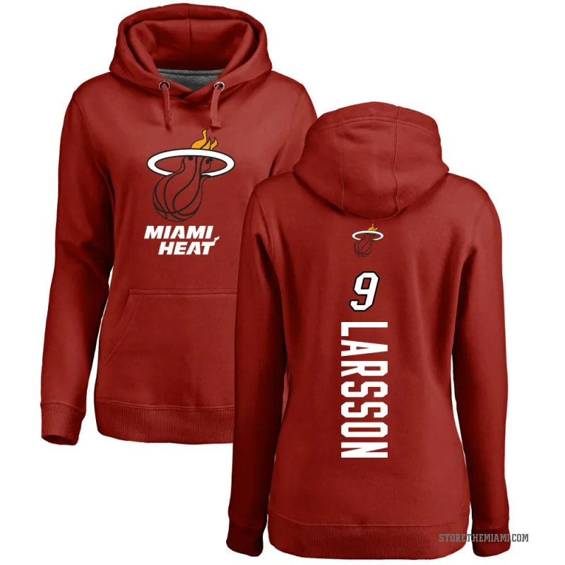 Pelle Larsson Women's Miami Heat Branded Cardinal Backer Pullover Hoodie