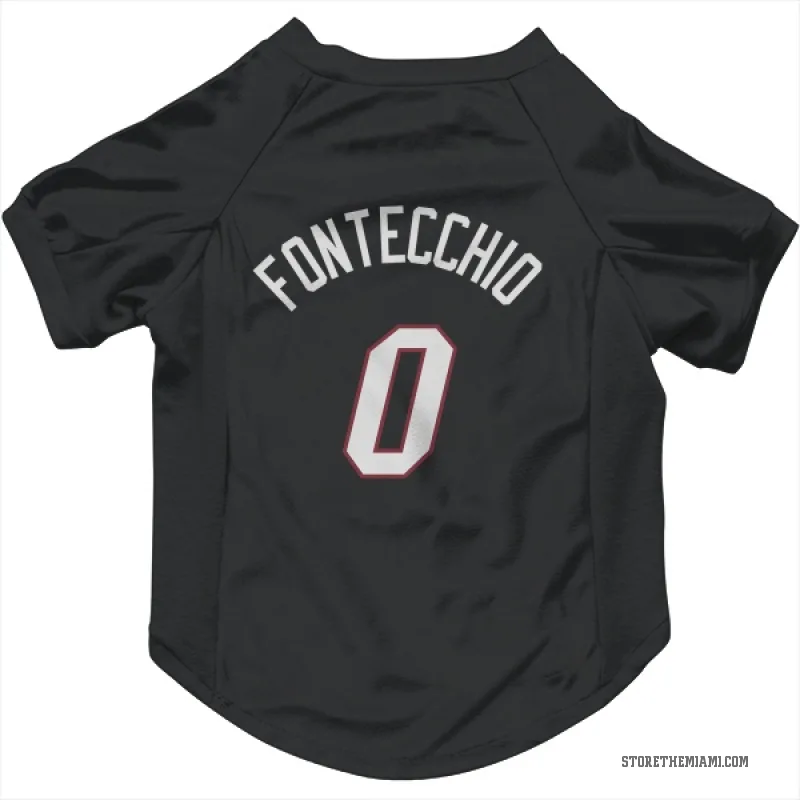 Simone Fontecchio  Black Miami Heat  Cat & Dog Pet Jersey