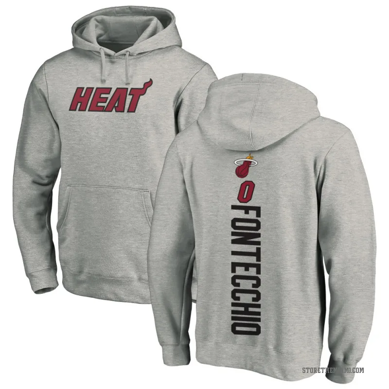 Simone Fontecchio Men's Miami Heat Branded Ash Backer Pullover Hoodie