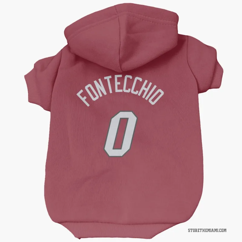 Simone Fontecchio  Red Miami Heat  Cat & Dog Pet Hoodie