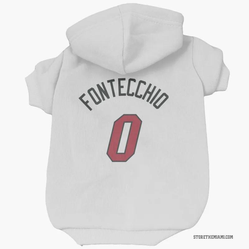 Simone Fontecchio  White Miami Heat  Cat & Dog Pet Hoodie
