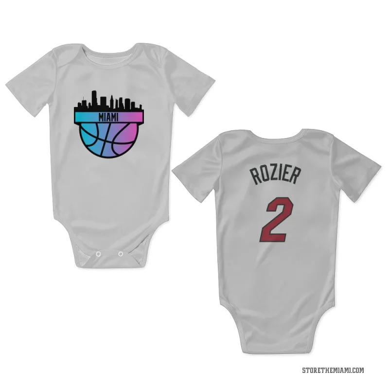 Terry Rozier  White Miami Heat  Newborn & Infant Bodysuit