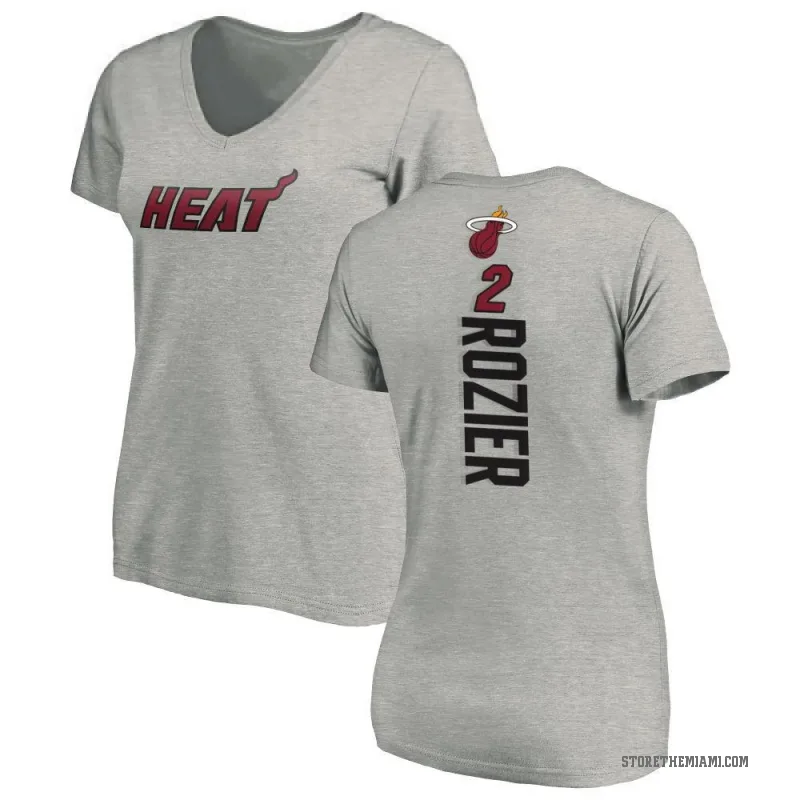 Terry Rozier Women's Miami Heat Ash Backer T-Shirt
