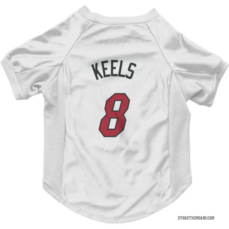 Trevor Keels  White Miami Heat  Cat & Dog Pet Jersey
