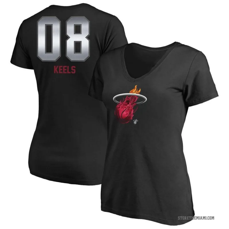 Trevor Keels Women's Black Miami Heat Midnight Mascot T-Shirt